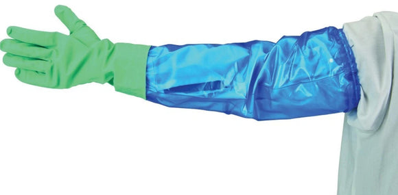 NuMedical Sleeve Glove, Hand and Arm Protection, Nitrile Glove w/cotton lined + Soft Plastic Sleeve, 1pair/bag 10bags/box, 990077-Small / 990078-Medium / 9900083-Large / 990085-XLarge