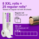 NuMedical Toilet Tissue, 3ply, Virgin Pulp, 10cm x 11cm x 180pcs/roll 8rolls/bag, White, 992738