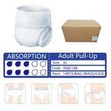 NuAgedCare Pull-up Pants, XLarge, 6D, Day, 1650ml, 14pcs/bag 3bags/case, Low as $1.16 per piece, 998218 & 998218B