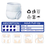 NuAgedCare Pull-up Pants, Medium, 8D, Day and Night, 1650ml, 14pcs/bag 3bags/case, Low as $1.28 per piece, 998220 & 998220B