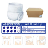 NuAgedCare Pull-up Pants, Large, 8D, Day and Night, 1950ml, 14pcs/bag 3bags/case, Low as $1.28 per piece, 998221 & 998221B