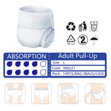 NuAgedCare Pull-up Pants, Large, 8D, Day and Night, 1950ml, 14pcs/bag 3bags/case, Low as $1.28 per piece, 998221 & 998221B
