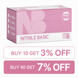 Basic Nitrile Examination Glove, Pink, 200pcs/box, Bx size(cm): 23.5 L x 12 W x 8 H, 990052 - 990054