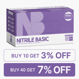 Basic Nitrile Examination Glove, Purple, 200pcs/box, Bx Size(cm): 23.5 L x 12 W x 8 H, 990056 - 990058