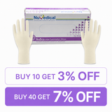 NuEco Latex Exam Gloves Powder Free, 100pcs/bx, Bx size(cm): 24 L x 12 W x 7 H, 990019-990022