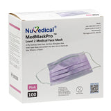 Level 2 Medical Mask, Pink, 100pcs/Box, $4.50/50pcs, 992229